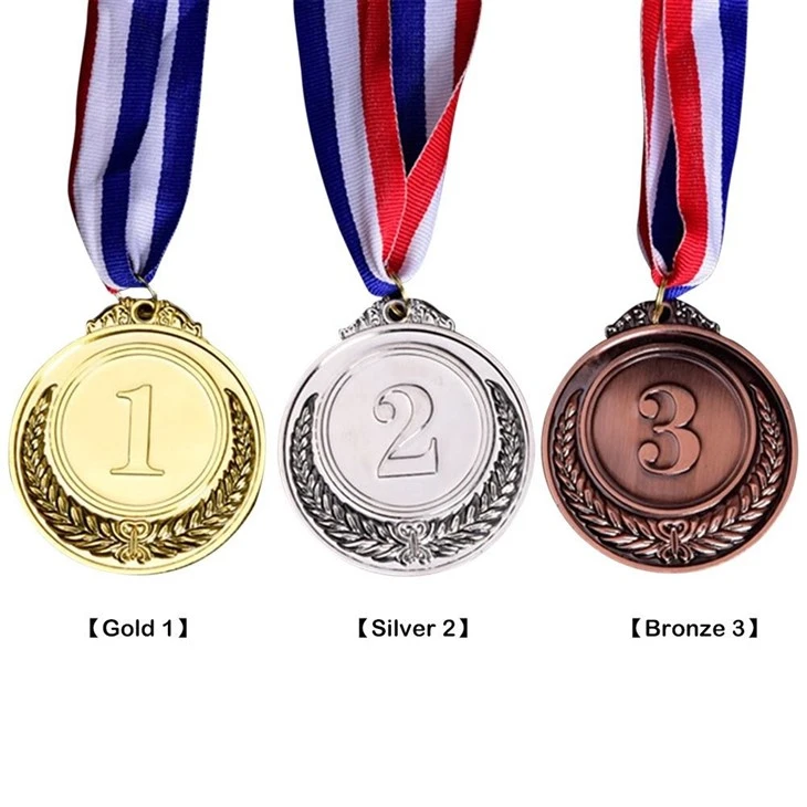 Custom Gold Medal With Ribbon