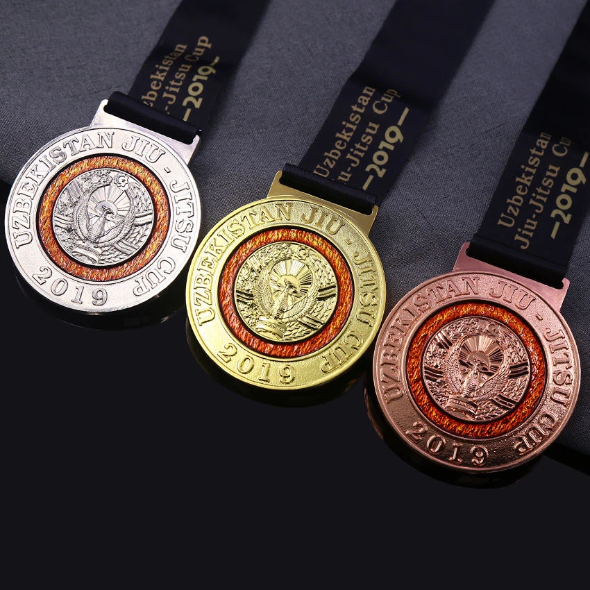 メタル 金メダル 記念品 スポーツメダル リボン付き