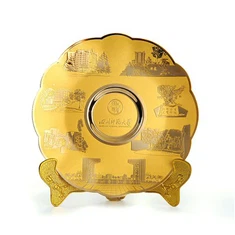 3D ゴールドメッキ記念メタルクラフトお土産プレート