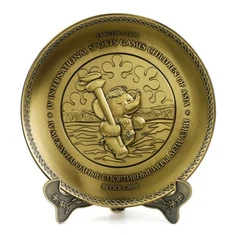 アンティークメタルエンボスロゴメタルお土産プレート