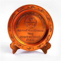 メタルクラフト3Dプレート アンティーク観光記念プレート